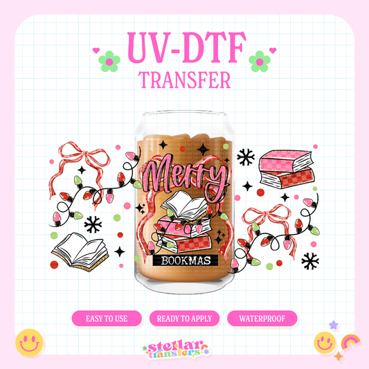 MERRY BOOKMAS - 16 OZ UV DTF