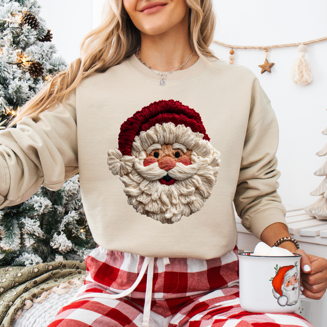 SANTA FAUX YARN - CLEAR FILM SCREEN PRINT