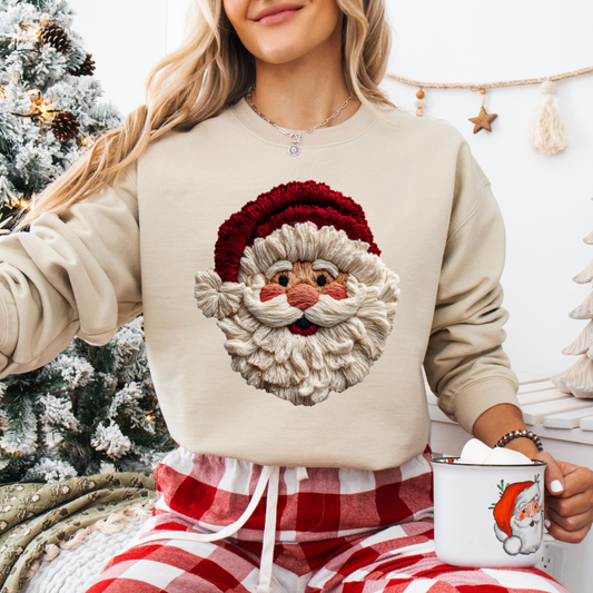 SANTA FAUX YARN - CLEAR FILM SCREEN PRINT