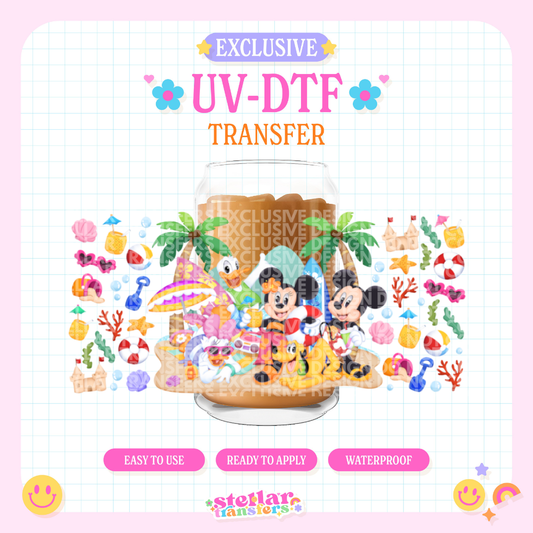 BEACH MOUSE PALS EXCLUSIVE - 16 OZ UV DTF
