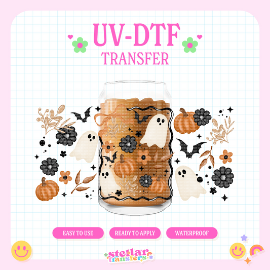 FALL SPOOKY DOODLES - 16 OZ UV DTF
