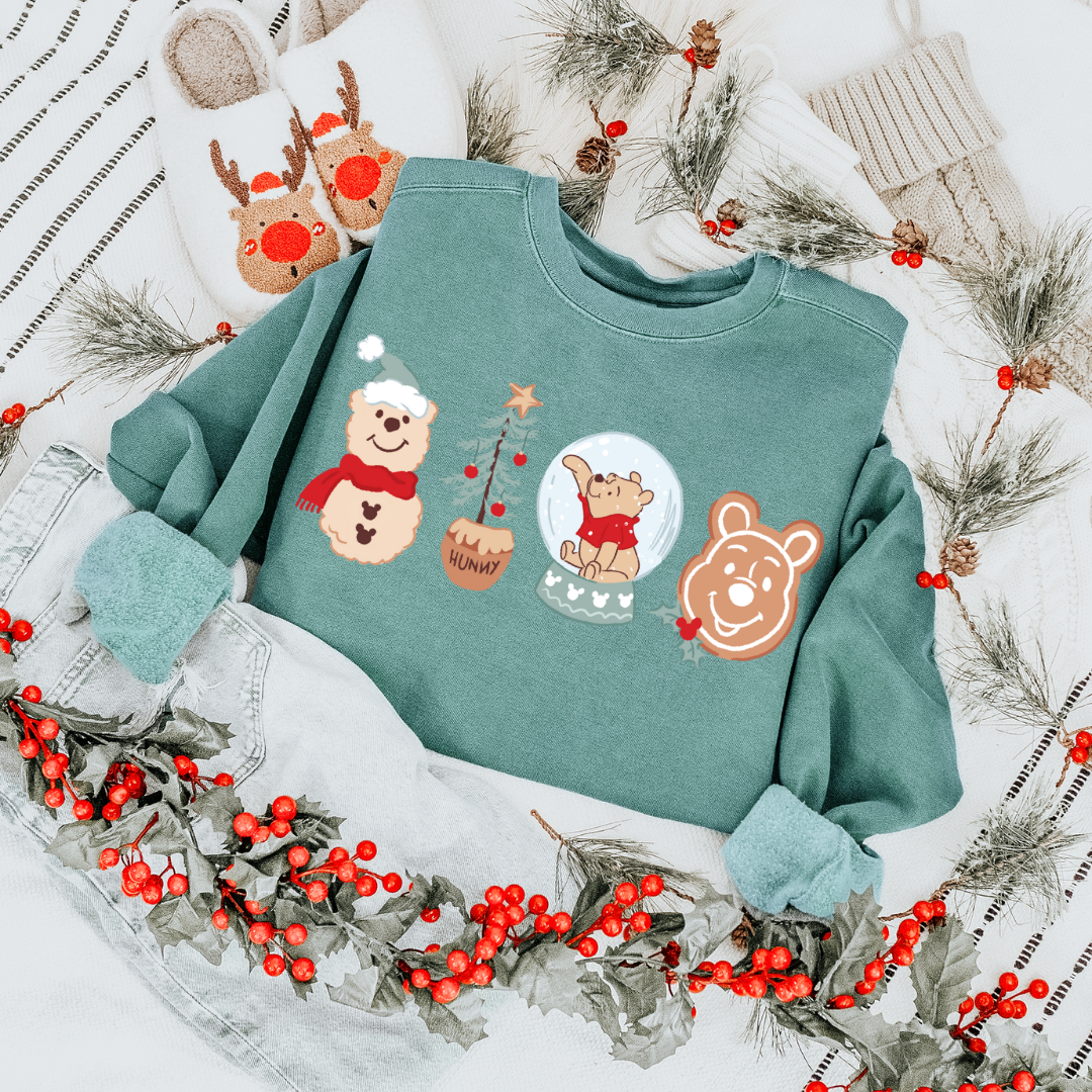 CHRISTMAS HONEY BEAR - CLEAR FILM SCREEN PRINT