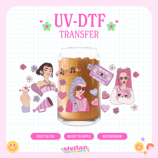 K POP GIRLS - 16 OZ UV DTF