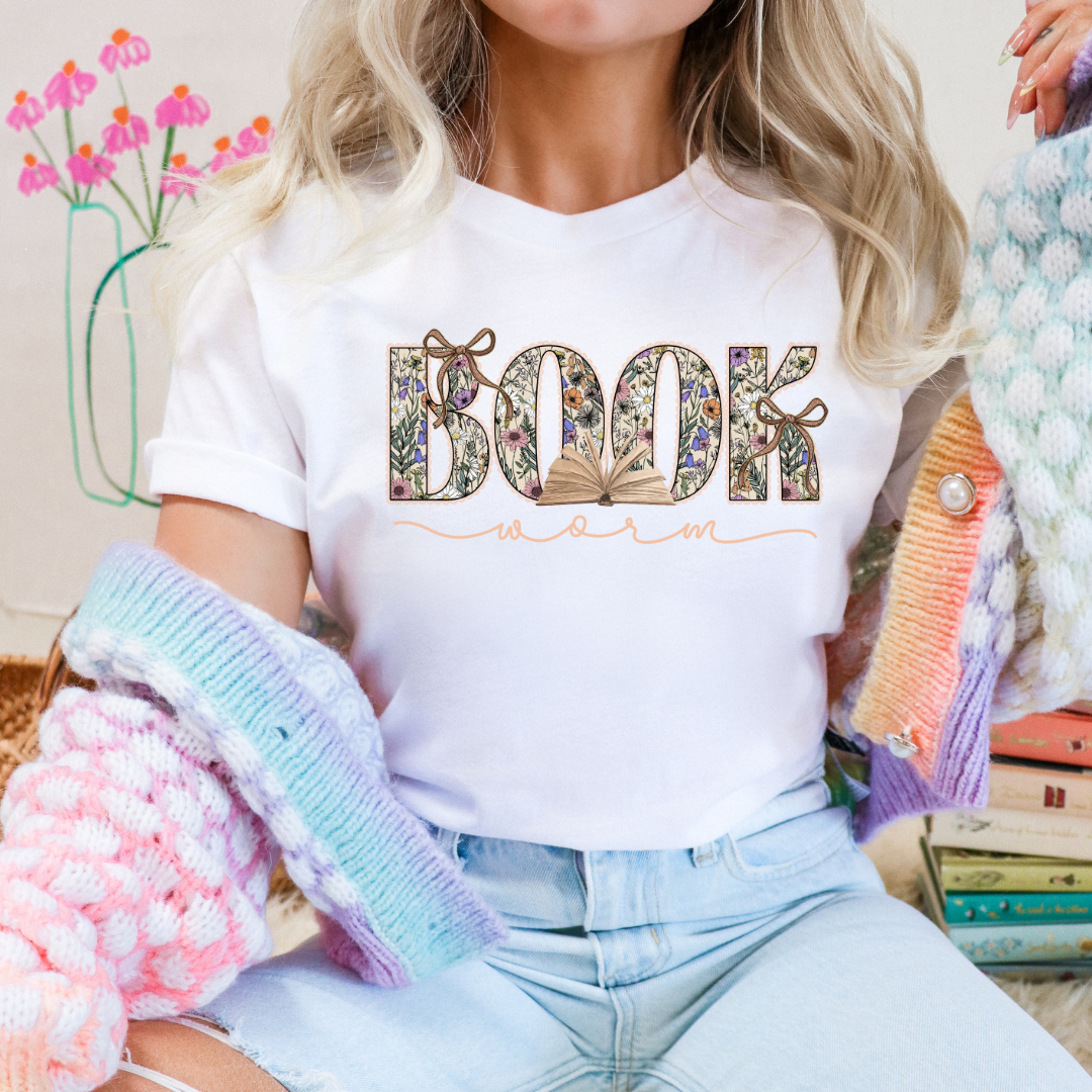 BOOK WORM - CLEAR FILM SCREEN PRINT