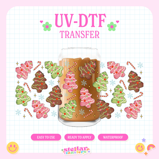 CHRISTMAS TREE COOKIES- 16 OZ UV DTF