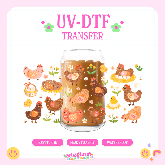 CHICKENS  - 16 OZ UV DTF