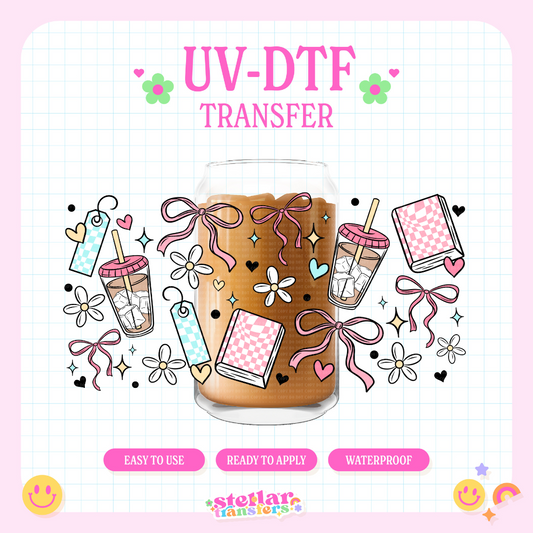 PASTEL GIRLY BOOKS - 16 OZ UV DTF