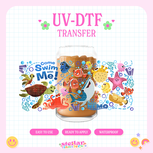 COME SWIM WITH ME - 16 OZ UV DTF