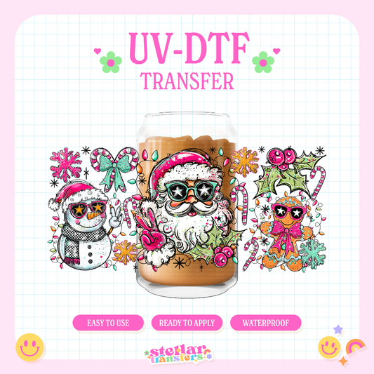 DOODLE CHRISTMAS - 16 OZ UV DTF