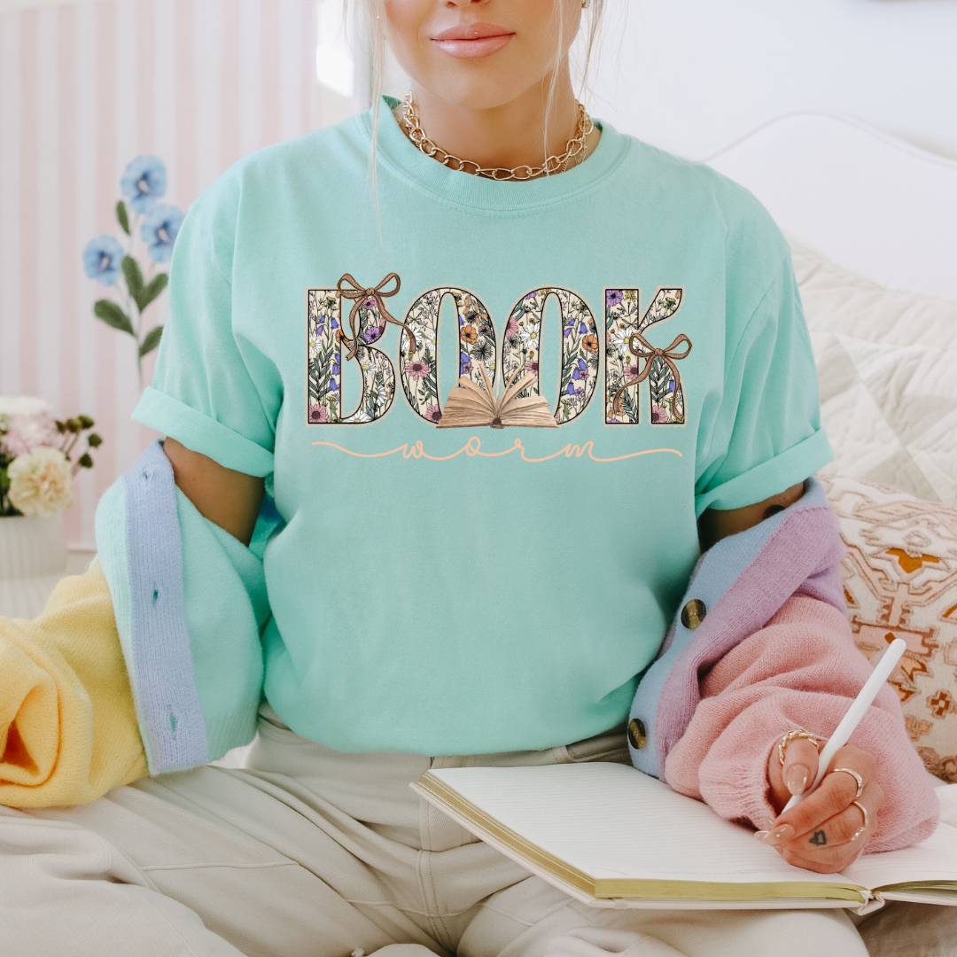 BOOK WORM - CLEAR FILM SCREEN PRINT