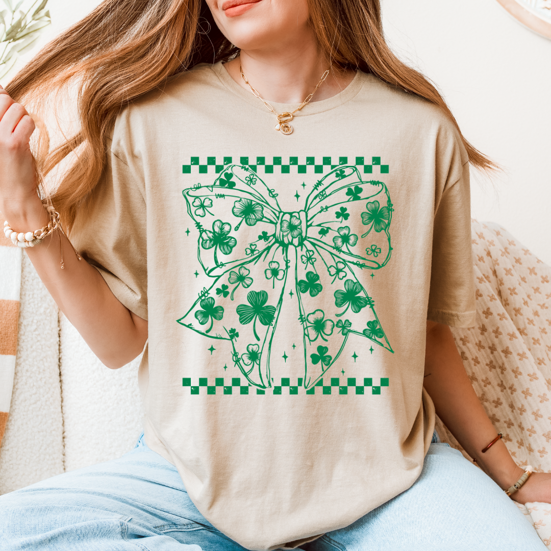 SHAMROCK BOW - SINGLE COLOR SCREEN PRINT