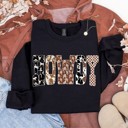 HOWDY - CLEAR FILM SCREEN PRINT