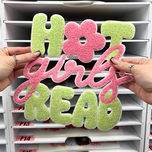 HOT GIRLS READ - CHENILLE PATCH
