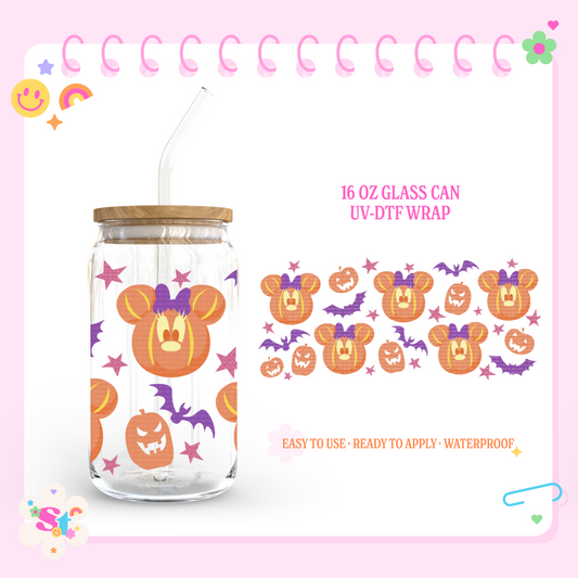 MOUSE PUMPKINS - 16 OZ UV DTF WRAP