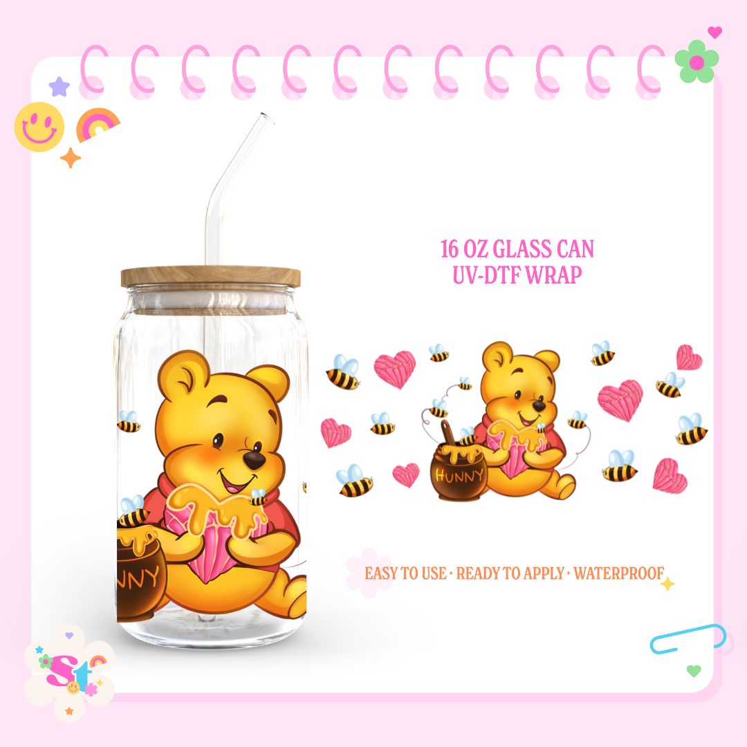 HONEY BEAR CONCHA - 16 OZ UV DTF