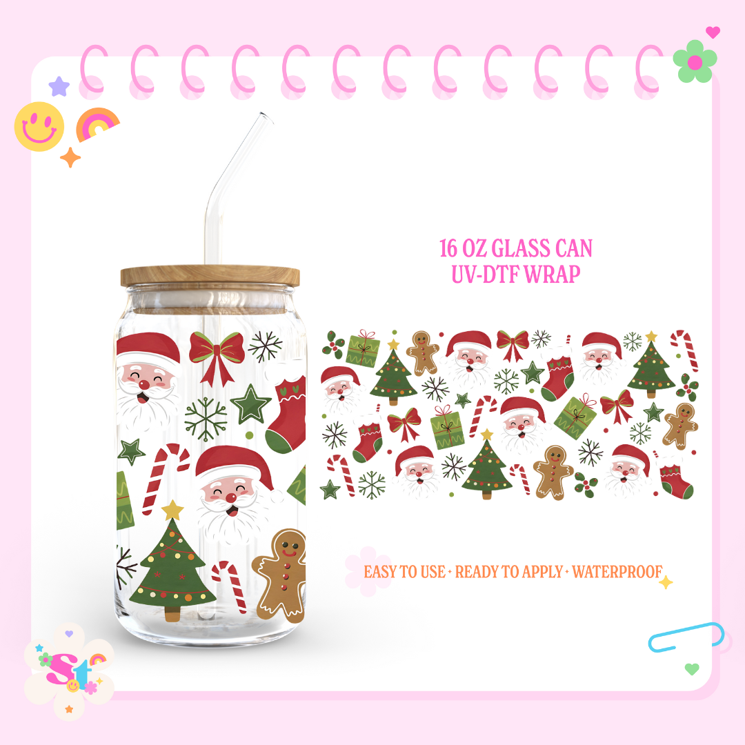 SANTA CHRISTMAS - 16 OZ UV DTF
