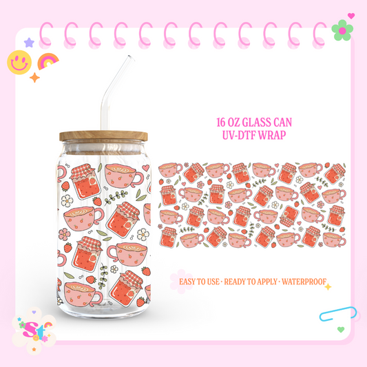 STRAWBERRY JAM - 16 OZ UV DTF