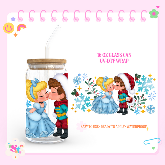 PRINCESS CINDERELLA CHRISTMAS - 16 OZ UV DTF