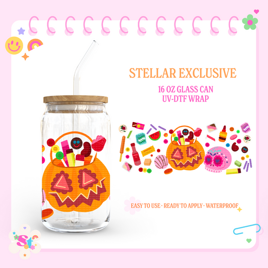 MEXICAN HALLOWEEN BASKET EXCLUSIVE - 16 OZ UV DTF WRAP