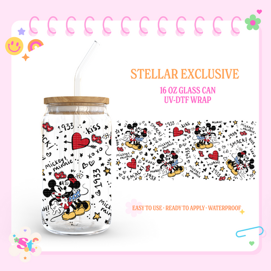 MOUSE LOVE DOODLES EXCLUSIVE - 16 OZ UV DTF