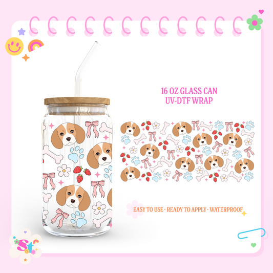 CUTE BEAGLE - 16 OZ UV DTF WRAP