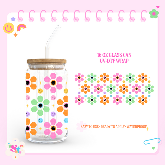 CUTE FLOWERS - 16 OZ UV DTF WRAP