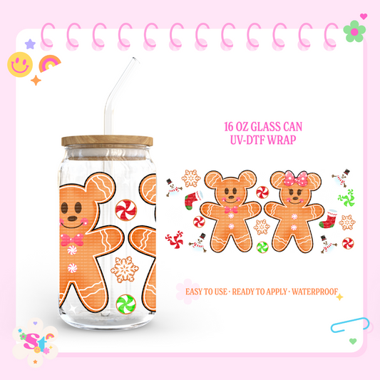 GINGERBREAD MOUSE - 16 OZ UV DTF