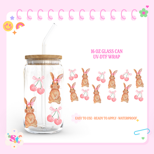 CHERRY BUNNY - 16 OZ UV DTF