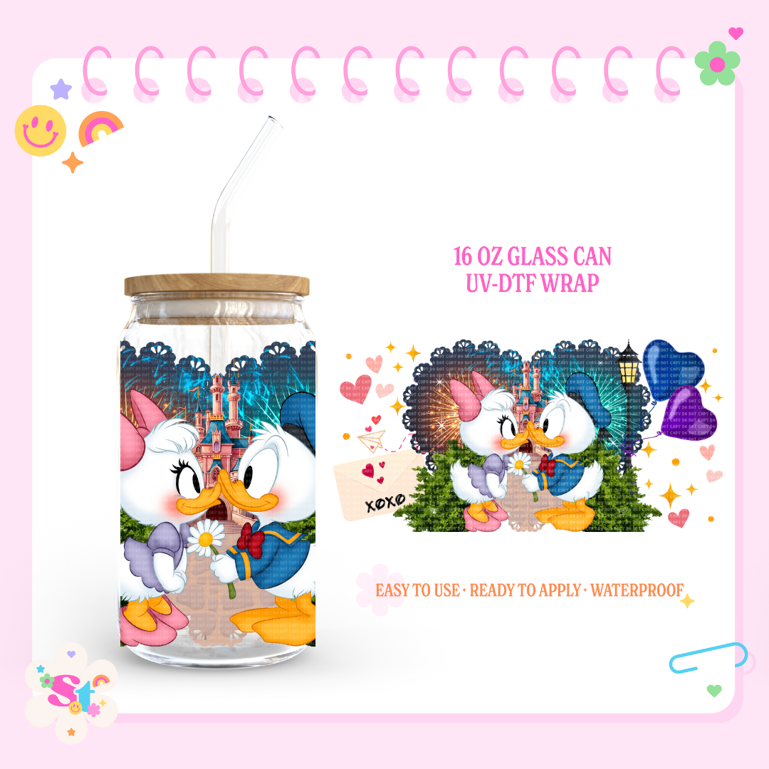 DUCK SWEETHEART NIGHT - 16 OZ UV DTF