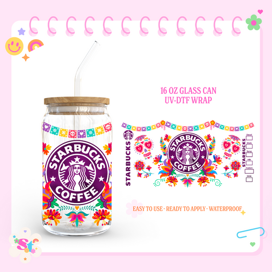 DIA DE LOS MUERTOS COFFEE - 16 OZ UV DTF