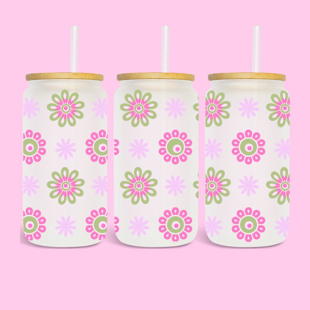 PRETTY FLOWERS - 16 OZ UV DTF WRAP