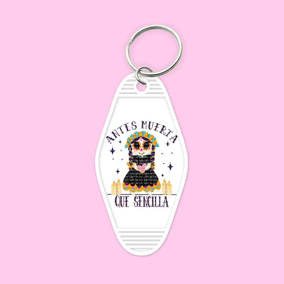 ANTES MUERTA  - MOTEL KEYCHAIN DECAL