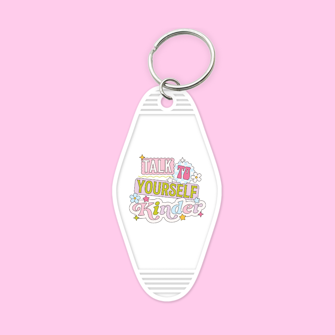 TALK TO YOURSELF KINDER - MOTEL KEYCHAIN DECAL