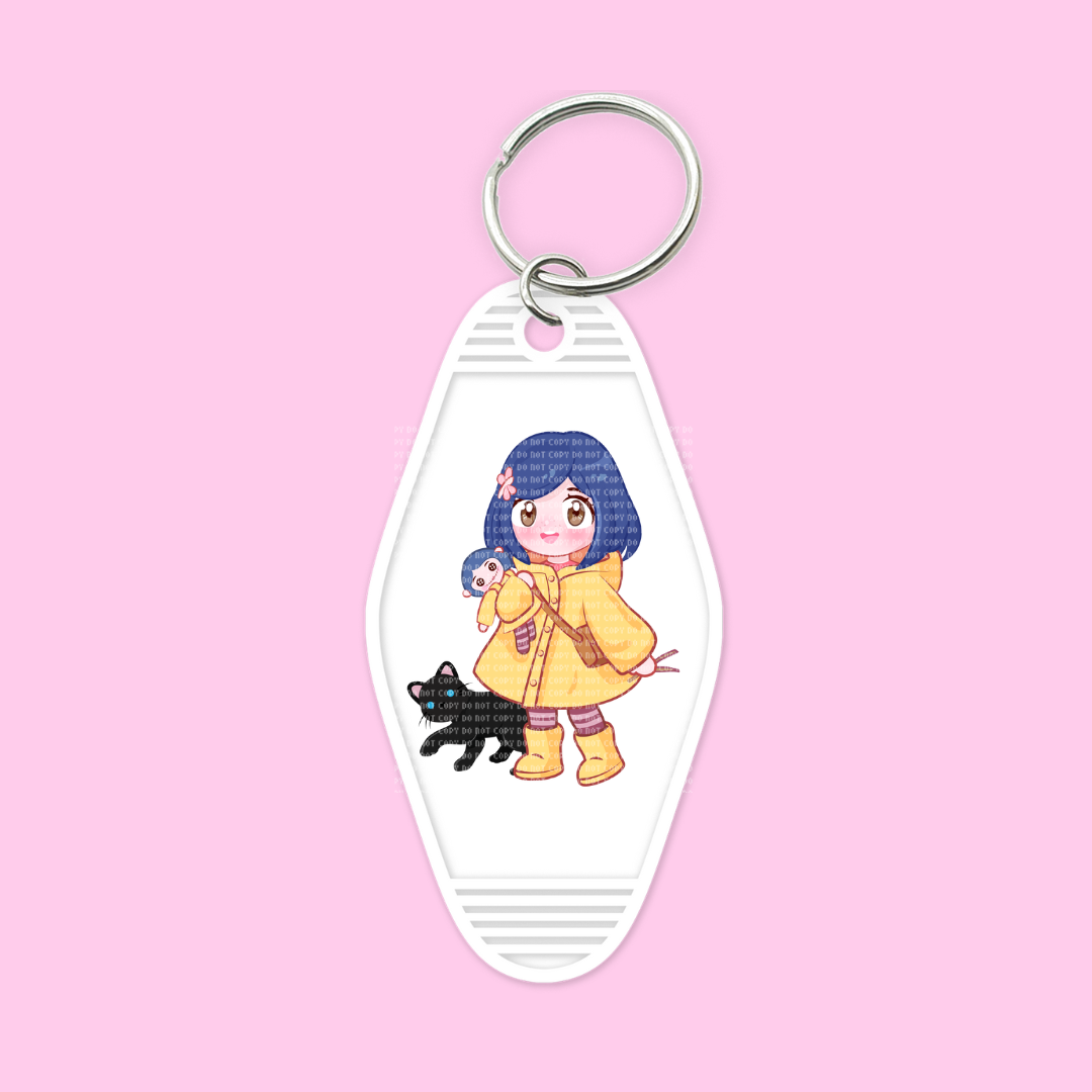 BUTTON GIRL EXCLUSIVE - MOTEL KEYCHAIN DECAL