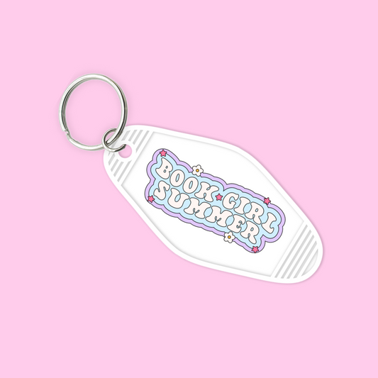 BOOK GIRL SUMMER - MOTEL KEYCHAIN DECAL