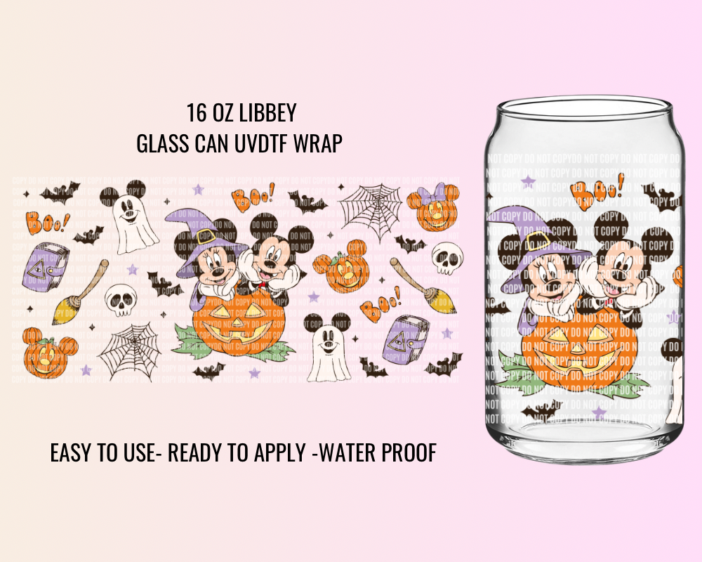 MOUSE HALLOWEEN EXCLUSIVE - 16 OZ UV DTF WRAP
