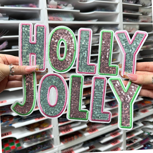 HOLLY JOLLY - SEQUIN PATCH