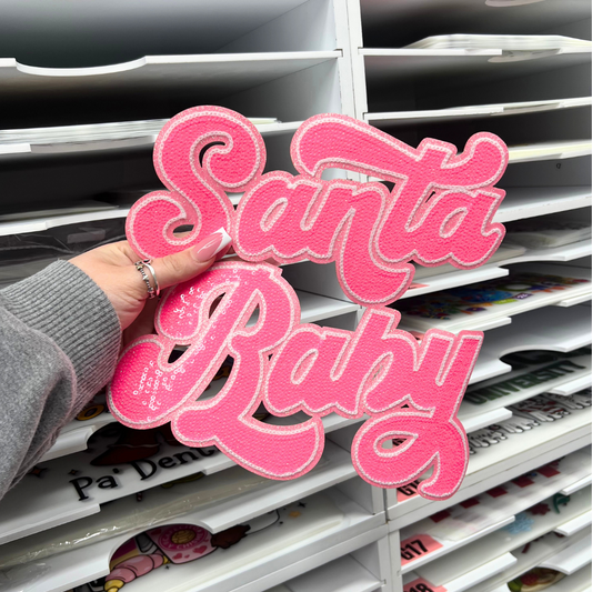 PINK SANTA BABY - SEQUIN PATCH