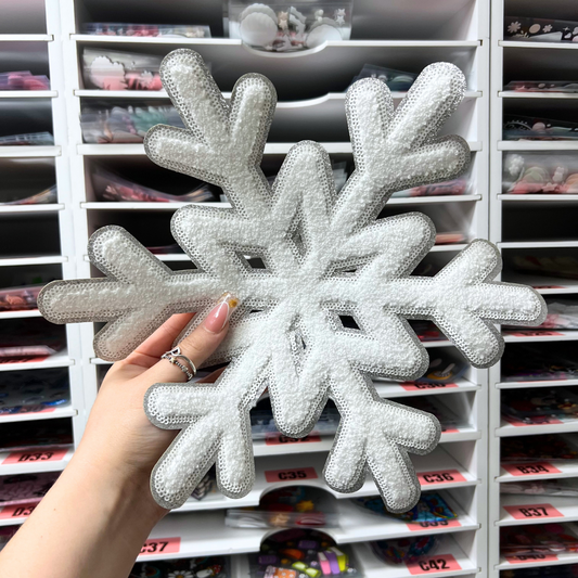 SNOWFLAKE- CHENILLE PATCH