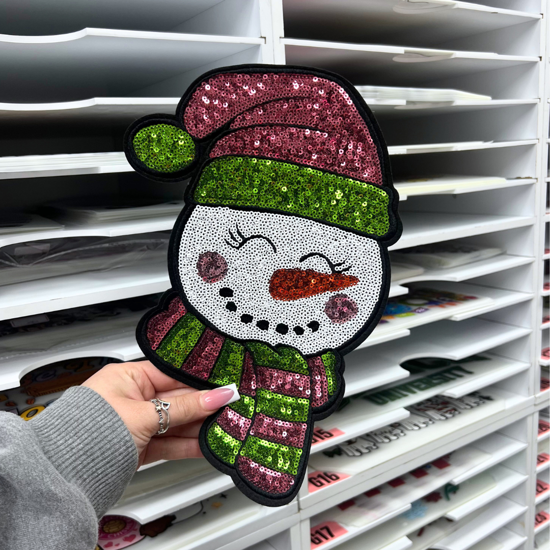 CUTE SNOWMAN - SEQUIN PATCH