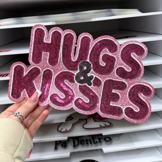 HUGS & KISSES - SEQUIN PATCH