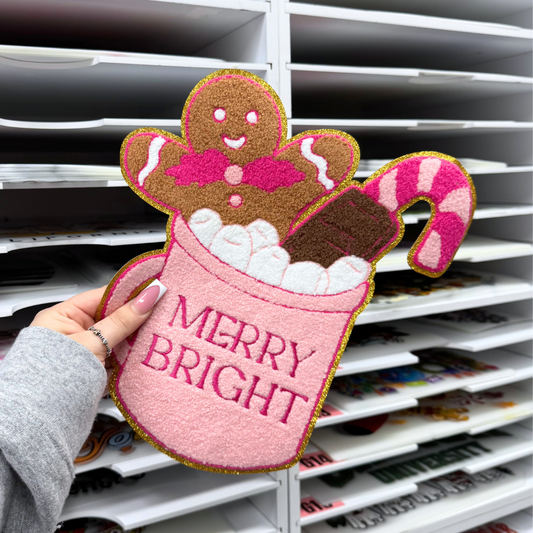 GINGER MERRY AND BRIGHT - CHENILLE PATCH