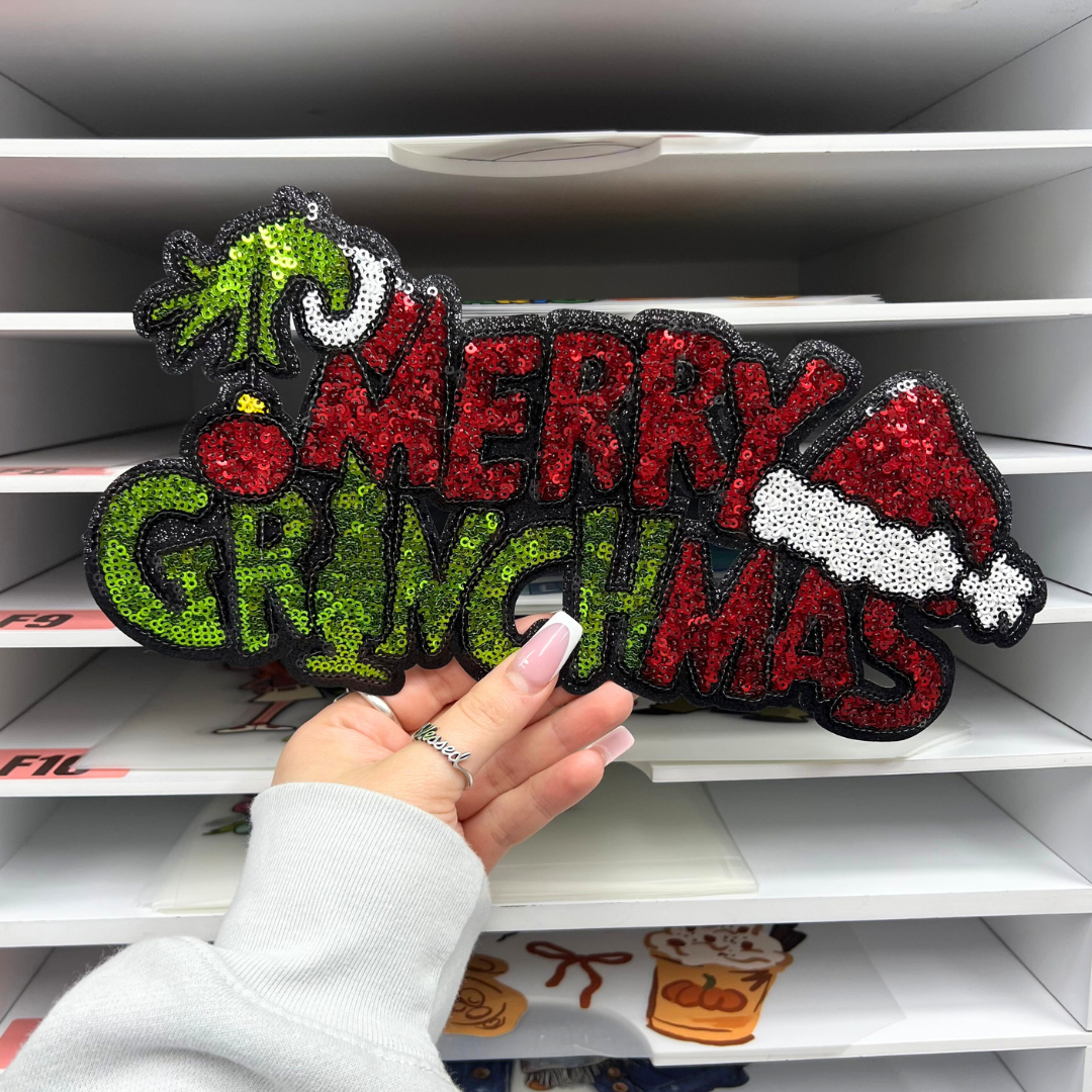 MERRY GRNCHMAS - SEQUIN PATCH