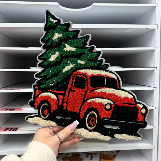 VINTAGE CHRISTMAS TRUCK - CHENIELLE PATCH *PRE-ORDER 5-7 BIZ DAY TAT