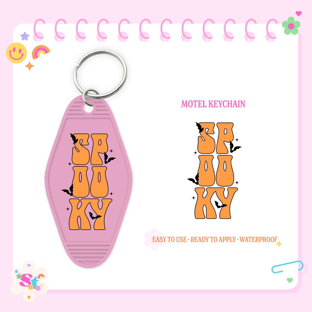 SPOOKY - MOTEL KEYCHAIN DECAL