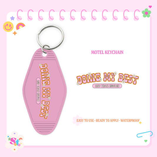 DOING MY BEST - MOTEL KEYCHAIN DECAL