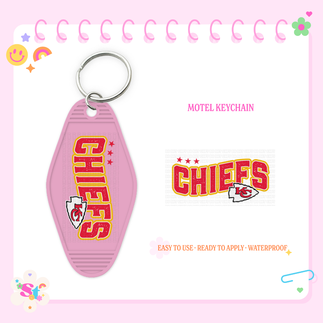 CHIEFS FOOTBALL - MOTEL KEYCHAIN DECAL