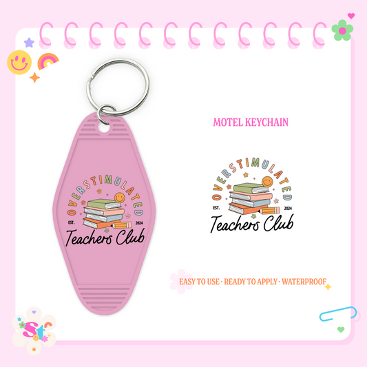 OVERSTIMULATED TEACHER - MOTEL KEYCHAIN DECAL