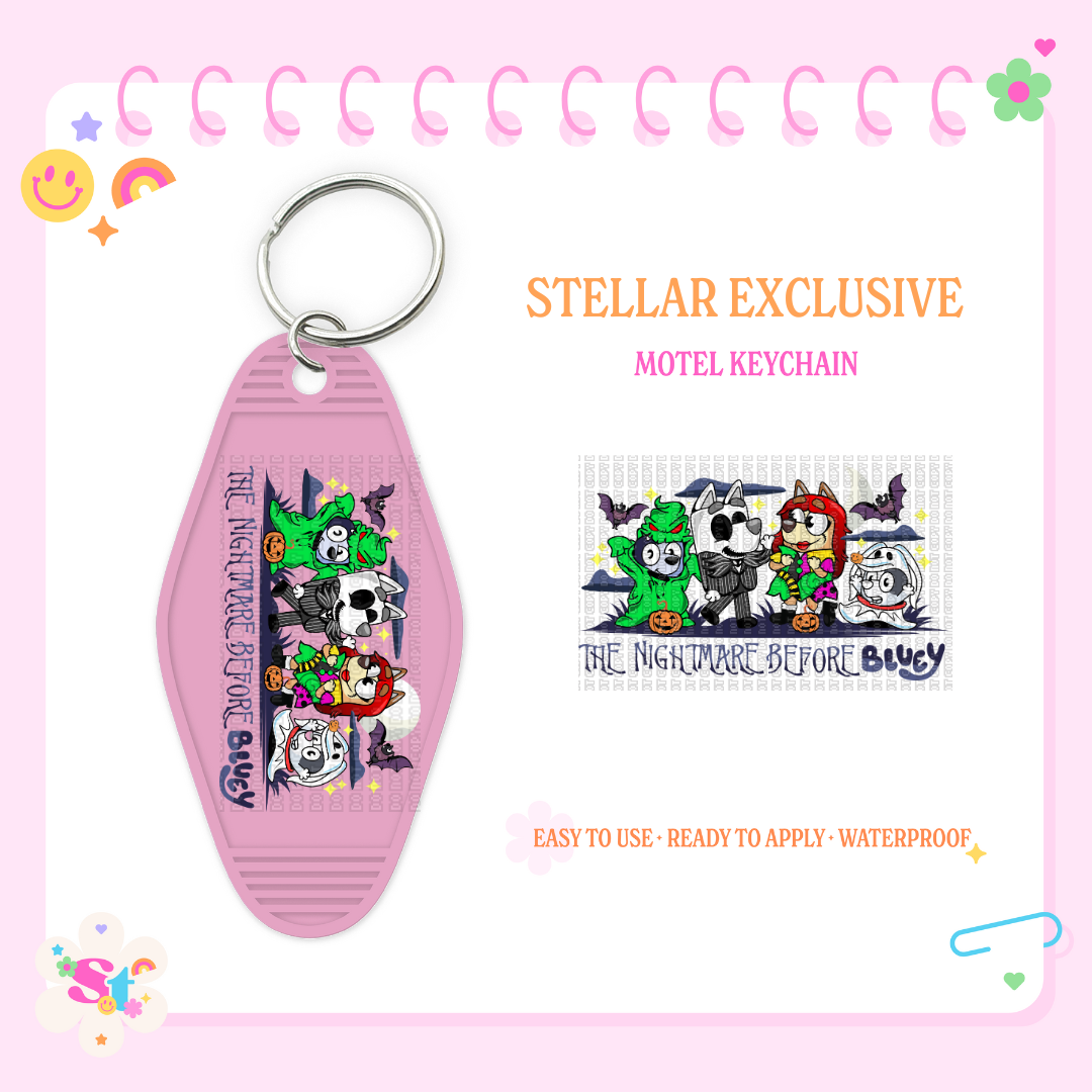 NIGHTMARE BEFORE BLUE - MOTEL KEYCHAIN DECAL