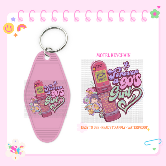 FORVER A 90S GIRL - MOTEL KEYCHAIN DECAL